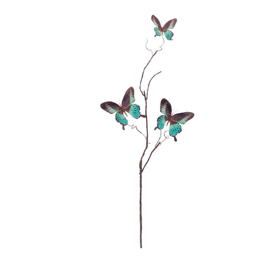 31.25" Blue & Black Butterfly Twig Sprays, 6ct.